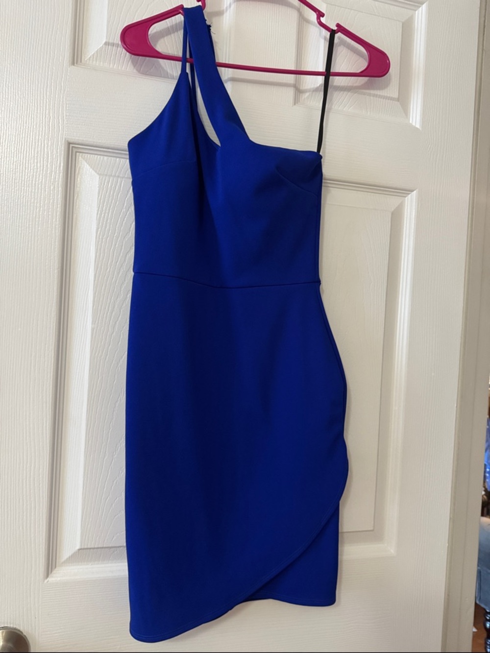 Juniors One-Shoulder Bodycon Dress - Royal Blue